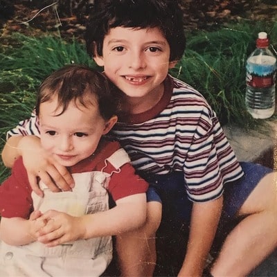 Early Picture of Mary Jolivet's children Nick Wolfhard and Finn Wolfhard 